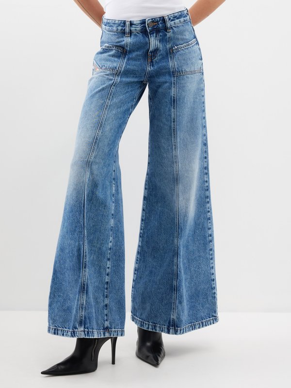 Blue Akii wide-leg jeans | Diesel | MATCHES UK