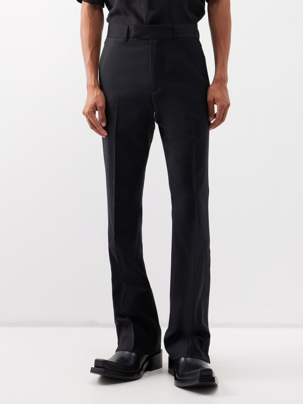 Simone Rocha Men's Sculpted Wide-Leg Cuffed Trousers - Bergdorf Goodman