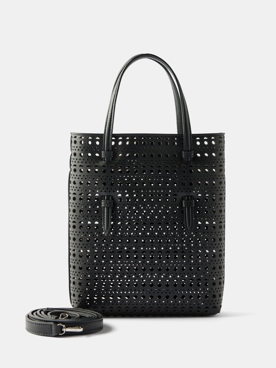 ALAÏA Mina perforated-leather tote bag