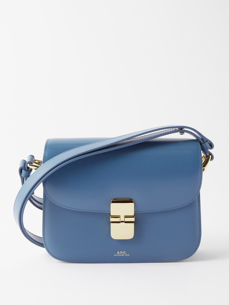 Blue Grace smooth leather small crossbody bag | A.P.C. | MATCHES UK