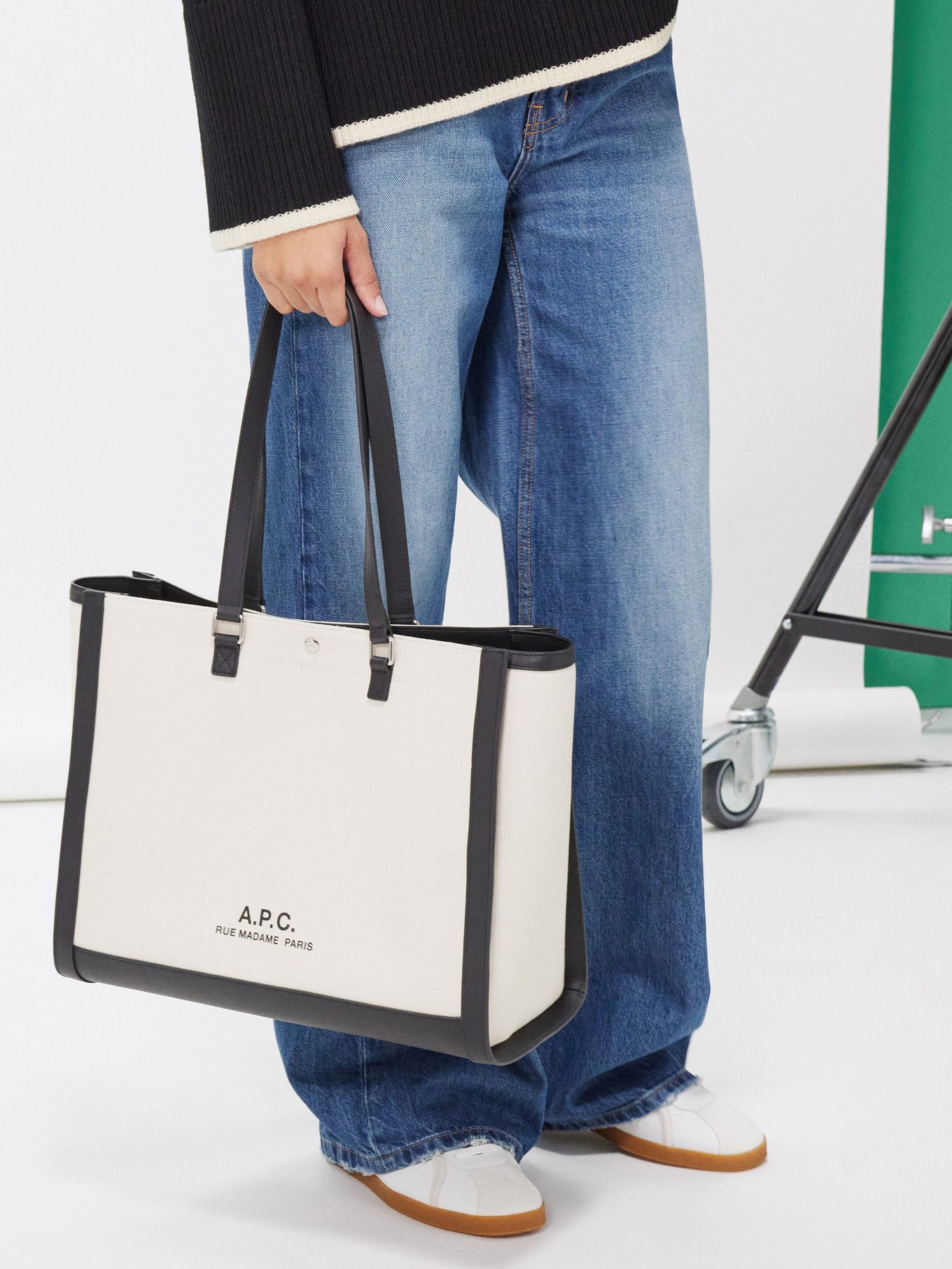 Camille 2.0 leather-trim canvas tote bag | A.P.C.