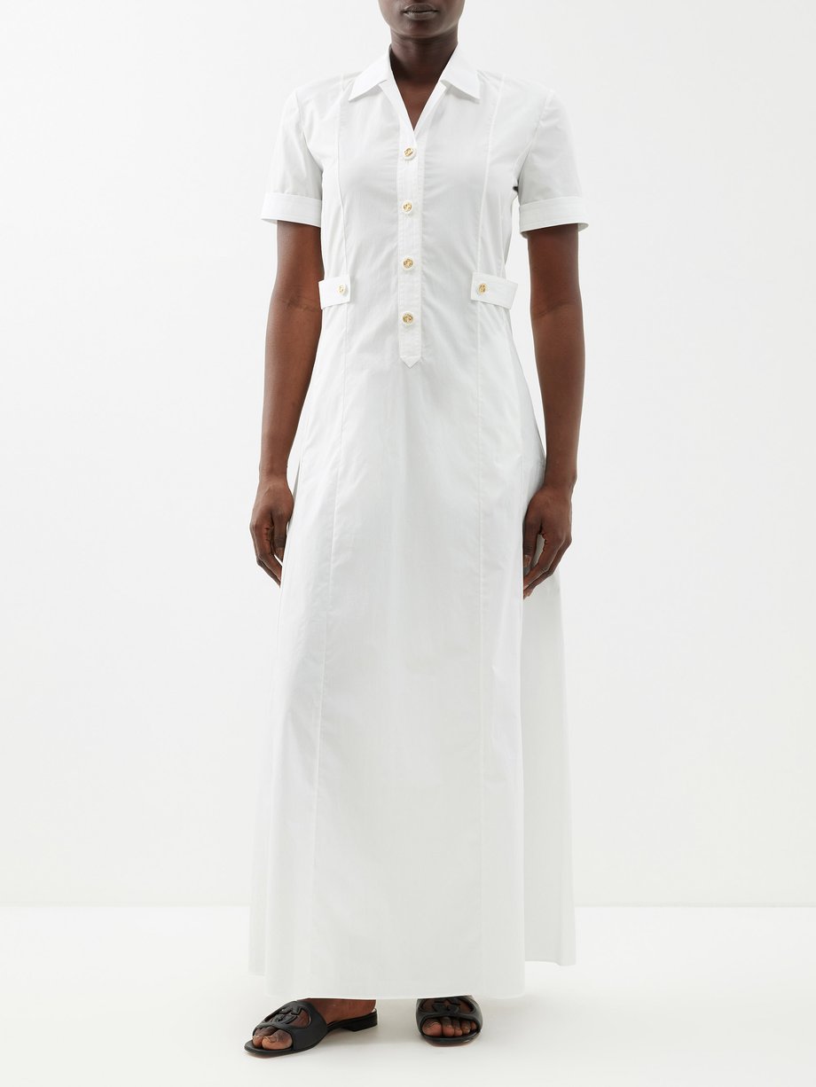 White Cotton-poplin maxi shirt dress | Gucci | MATCHES UK