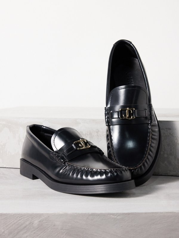 Addie logo leather loafers