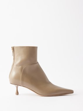 Jimmy Choo Cycas 50 point-toe leather heeled boots