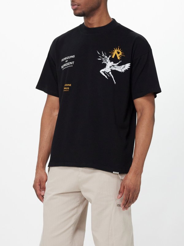 Represent Icarus-print cotton-jersey T-shirt