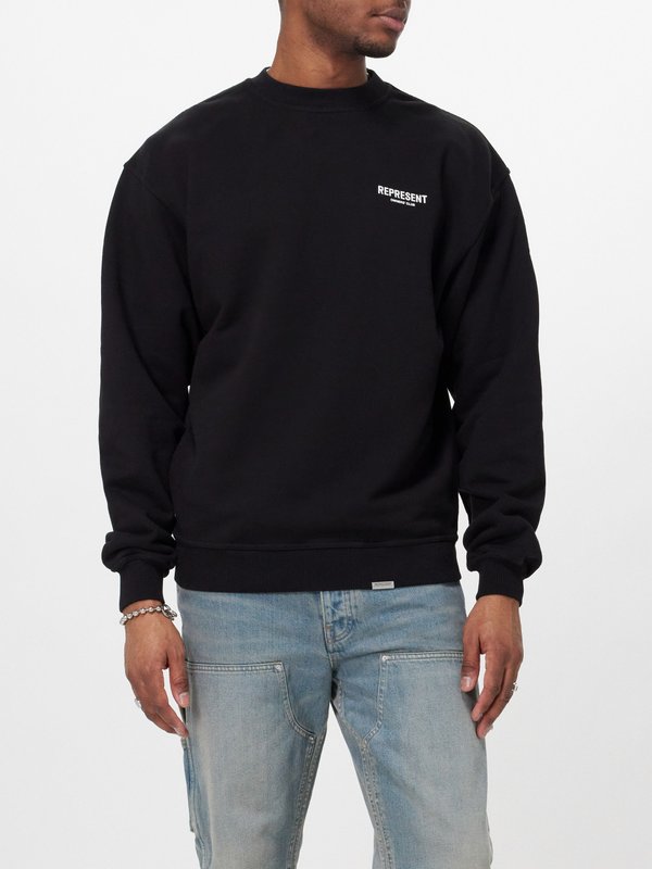 Represent Owners Club-print cotton-jersey sweatshirt