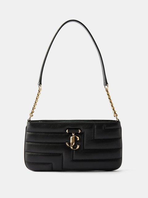 Black Callie velvet clutch bag | Jimmy Choo | MATCHES UK