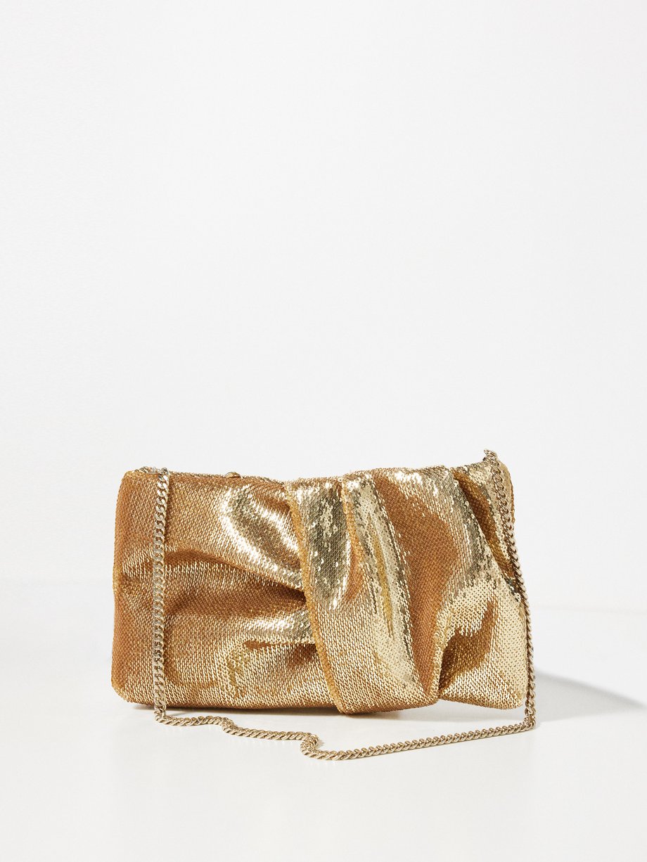 Buy Jimmy Choo Soft Madeline Metallic Nappa Mini Bag with Crystal Buckle |  Gold Color Women | AJIO LUXE