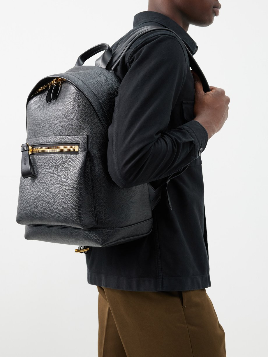 Tom Ford Buckley pebble-grained leather backpack