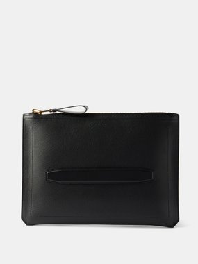 Tom Ford Buckley grained-leather document pouch