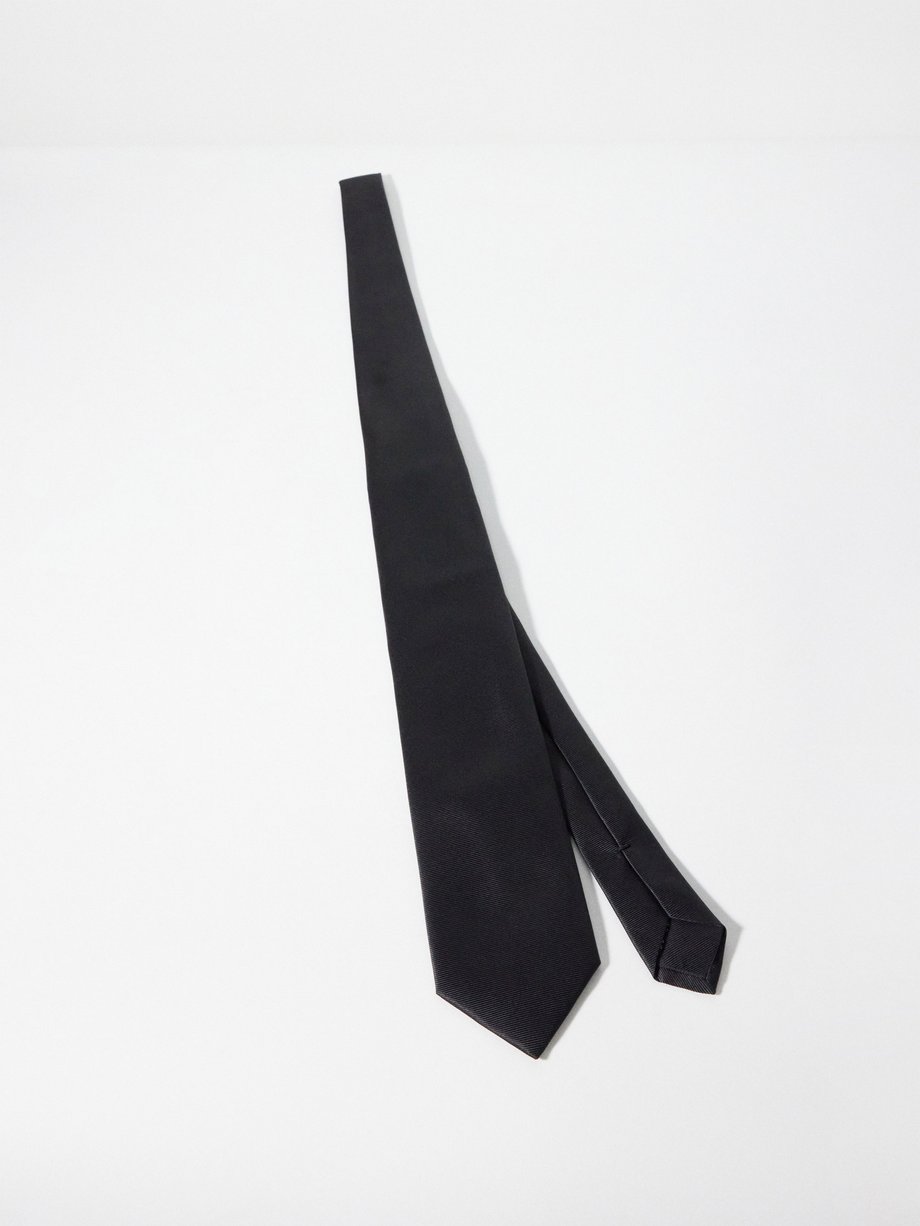 Black Silk-faille tie | Tom Ford | MATCHES UK