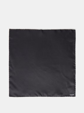 Tom Ford Logo-print silk-satin pocket square