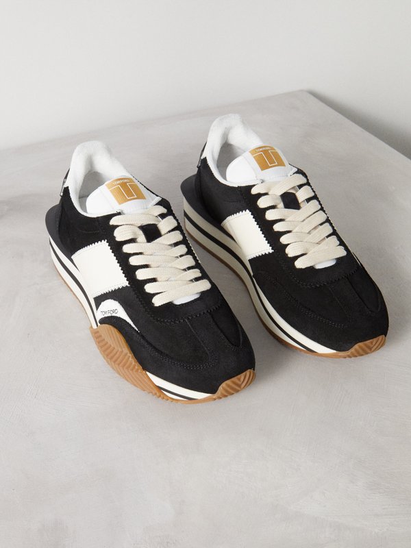 Tom Ford James raised-sole suede trainers