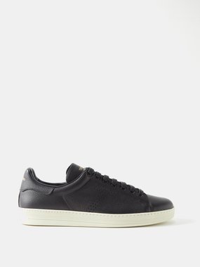 Tom Ford Grained-leather trainers