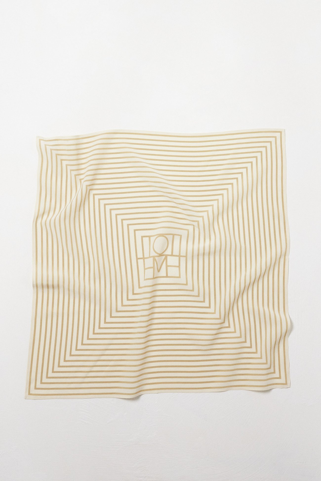 Neutral Monogram-print silk-twill scarf, Toteme