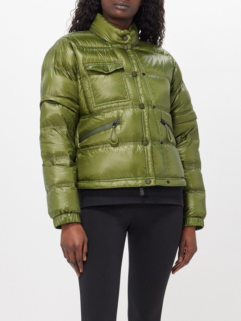Green Mauduit detachable-sleeve quilted down jacket | Moncler Grenoble ...