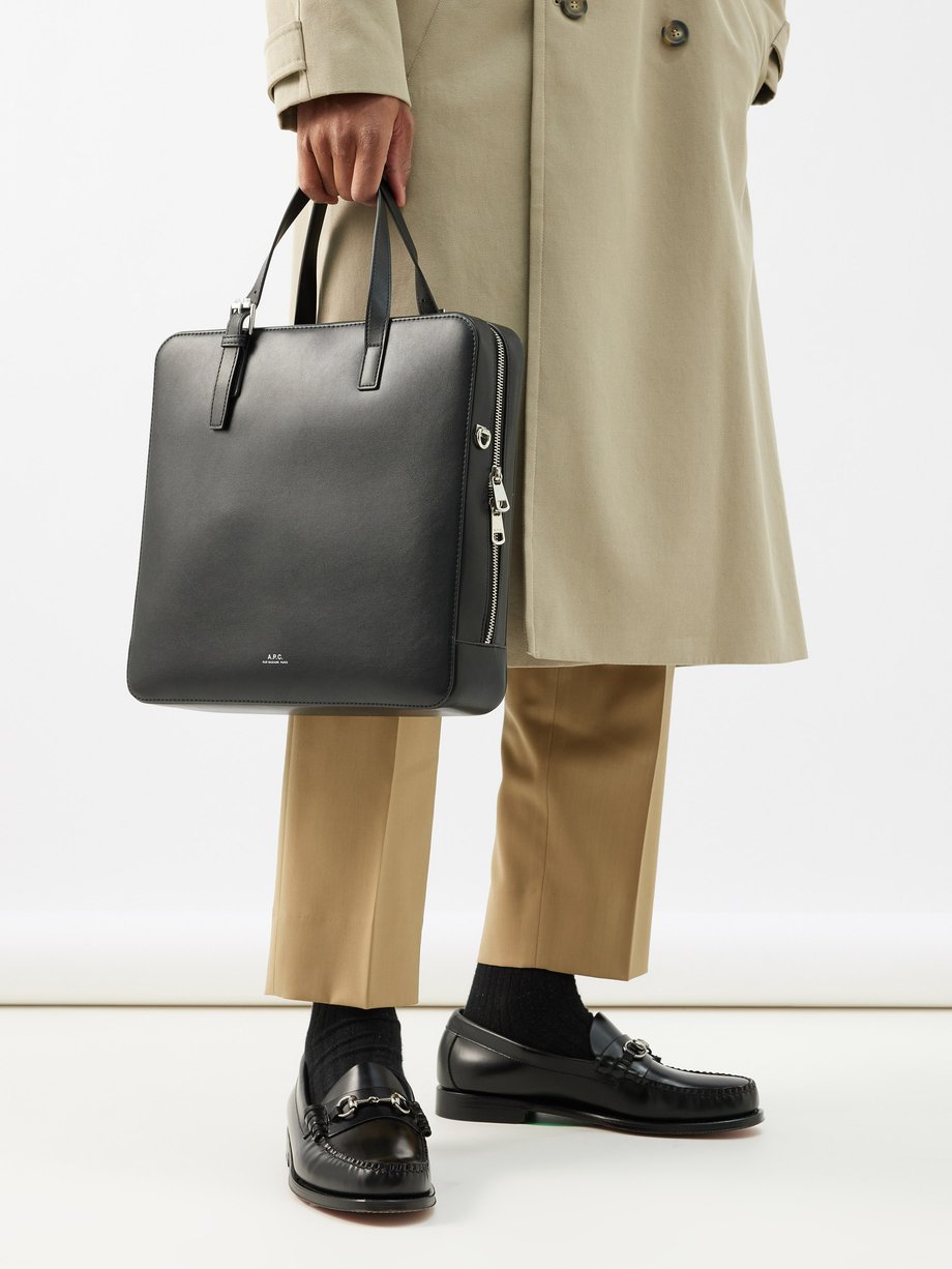 Black Nino faux-leather briefcase, A.P.C.