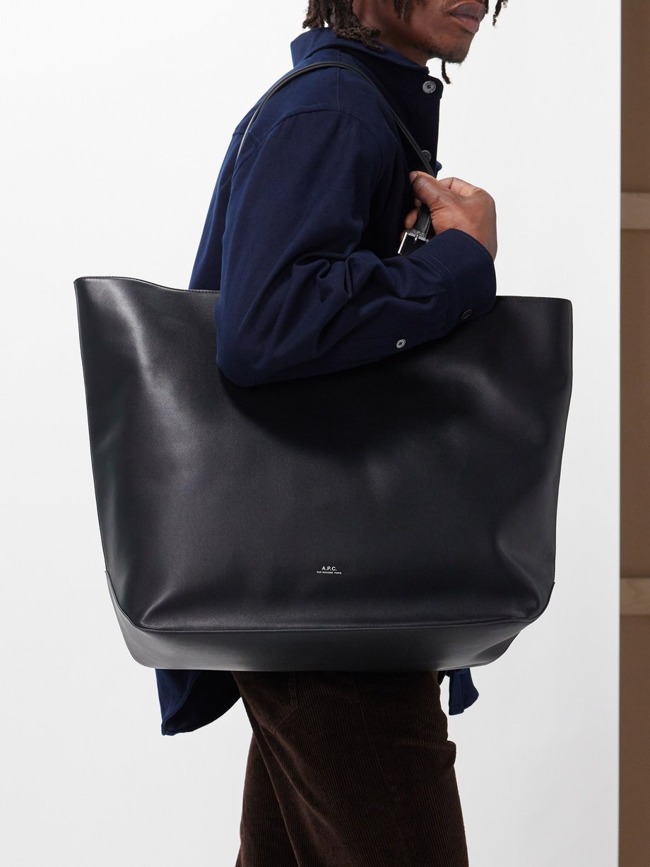 Black Nino faux-leather tote bag | A.P.C. | MATCHES UK