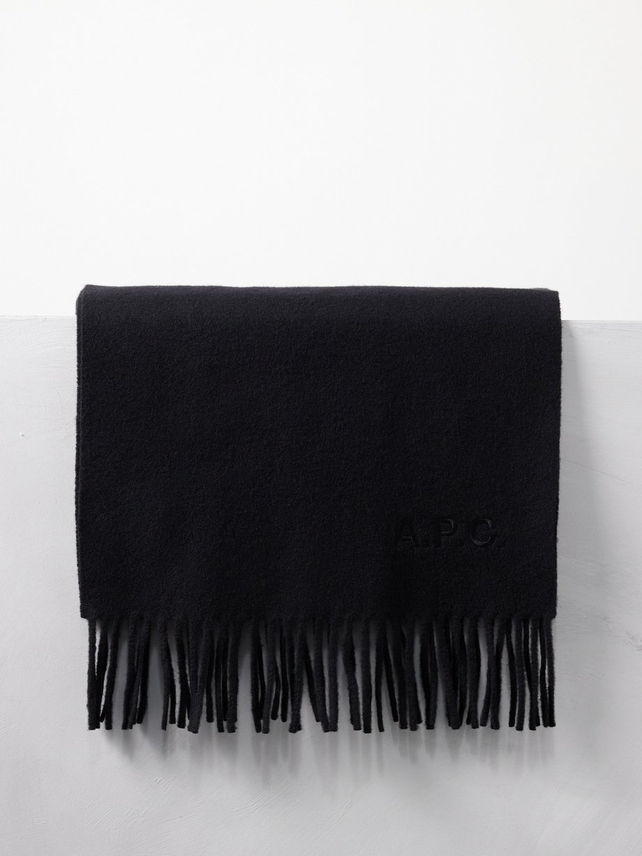 A.P.C. Ambroise fringed wool scarf