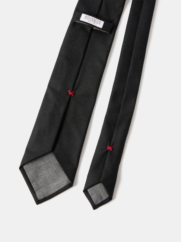 Brunello Cucinelli Wool-flannel tie