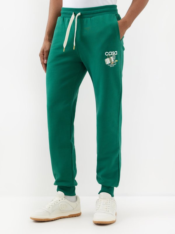 Casablanca Equipment Sportif-print organic-cotton track pants