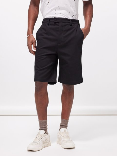 Aaron Layered Shorts, Black/Red
