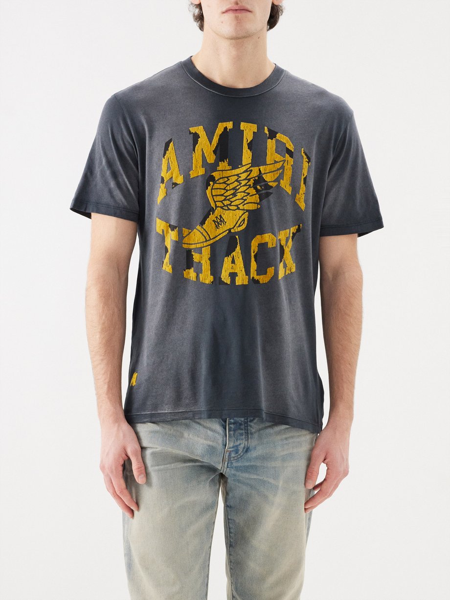 Amiri Track-print cotton T-shirt