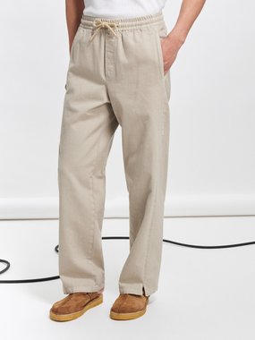 A.P.C. Vincent drawstring-waist cotton-twill trousers