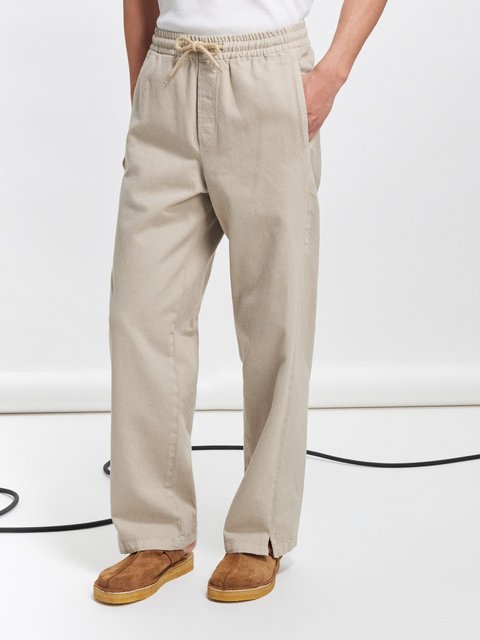 Slim Fit Cotton twill trousers - Khaki green - Men | H&M