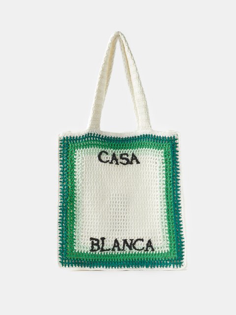 Casablanca logo-print tote bag - White