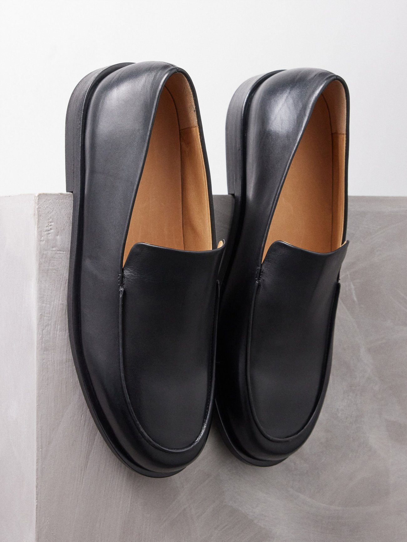 Black Mocasso leather loafers | Marsèll | MATCHES UK