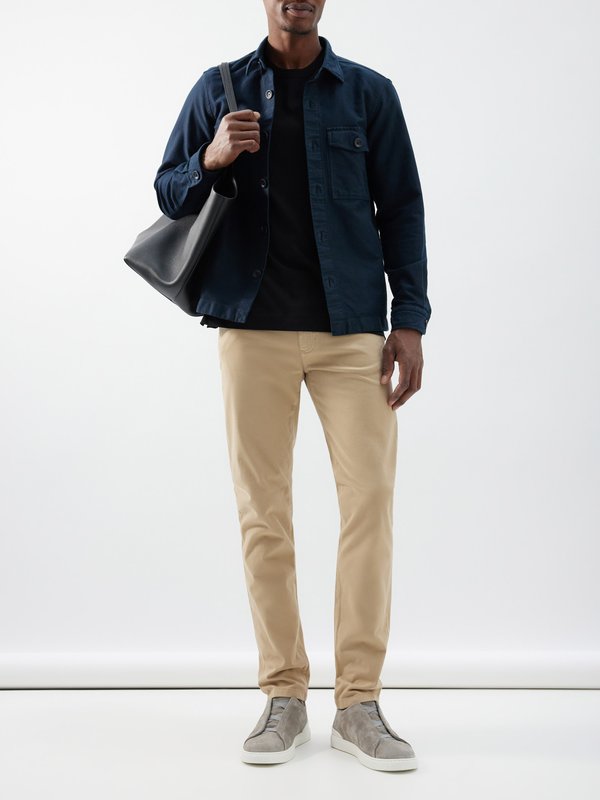 ZEGNA Cotton-blend chino trousers
