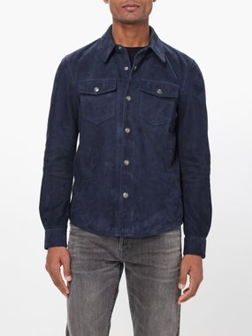 Tom Ford Twin pocket suede overshirt