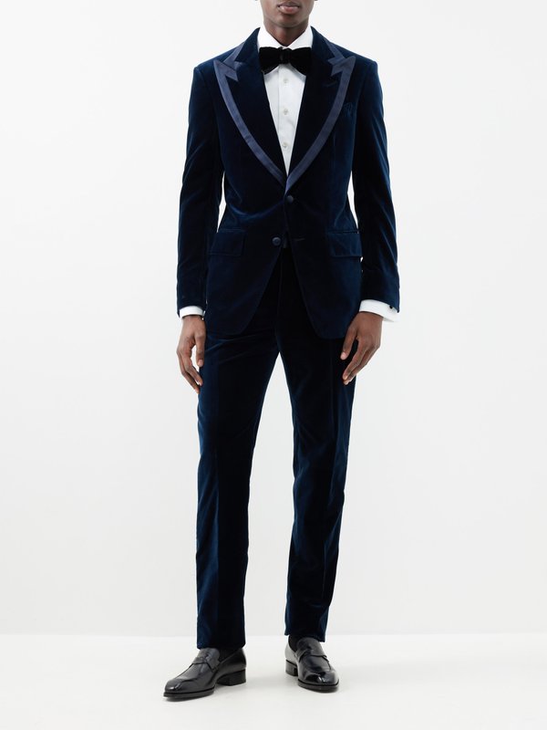 Tom Ford Atticus double-breasted cotton-velvet suit jacket