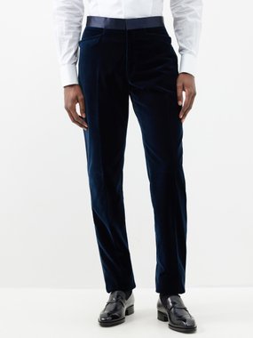 Tom Ford Atticus cotton-velvet suit trousers