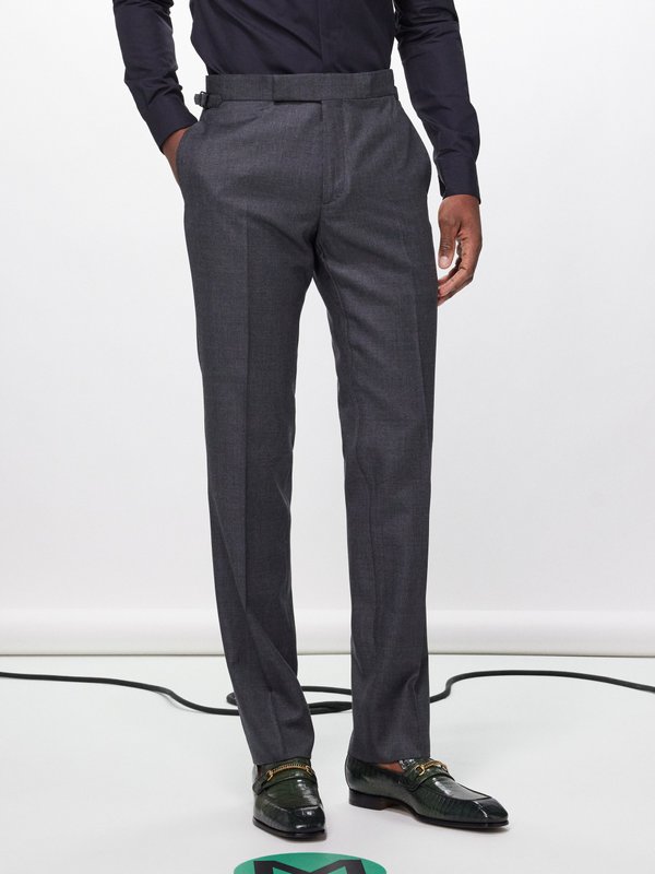 Buy TOM FORD Atticus Twill Drawstring Suit Trousers It 56 - Black At 60%  Off | Editorialist