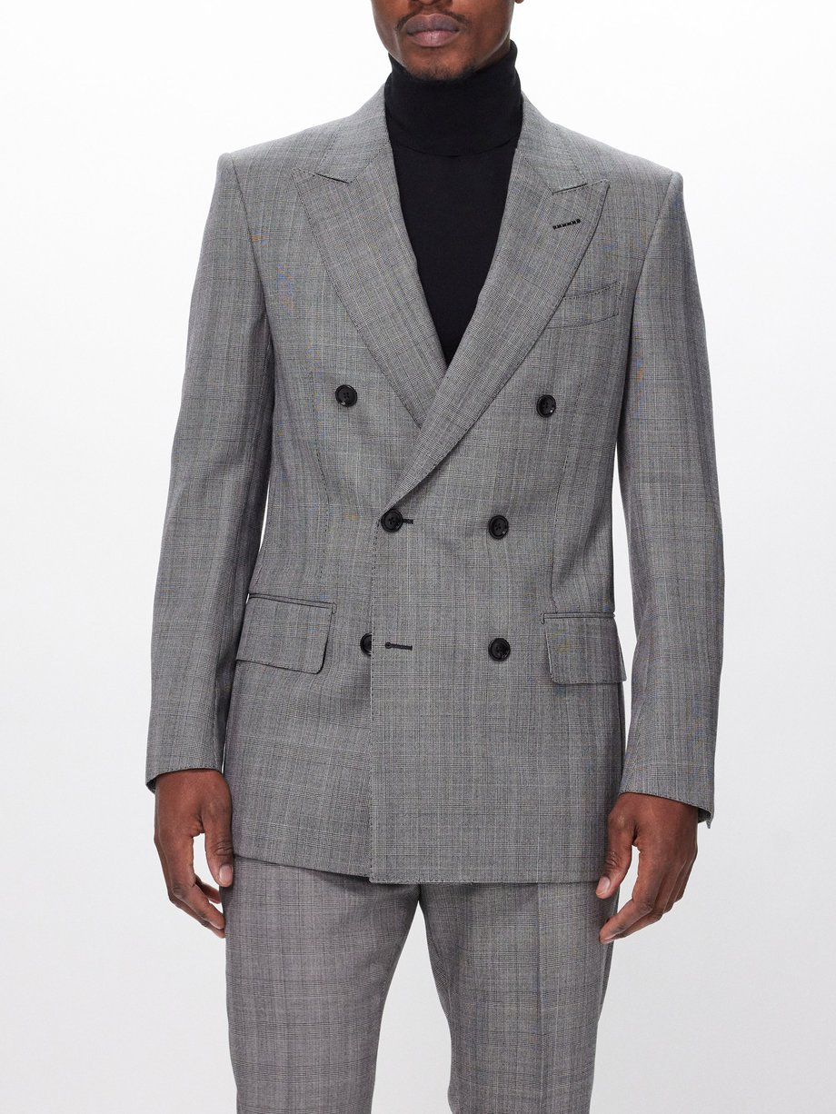 Tom Ford Atticus Prince of Wales-check wool suit jacket