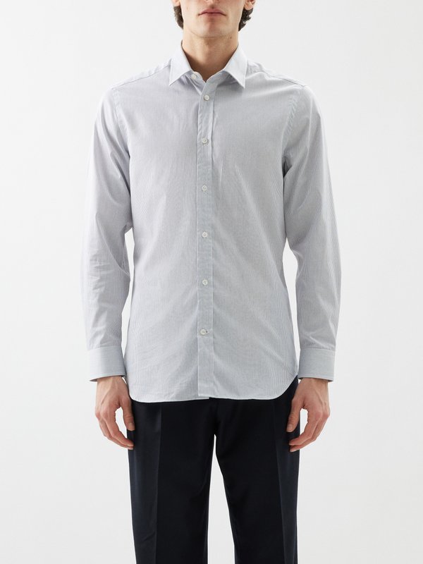 Dunhill Micro-check cotton shirt