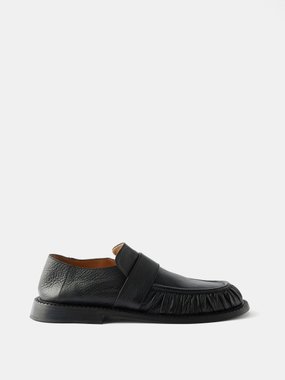 Marsèll Alluce gathered grained-leather loafers