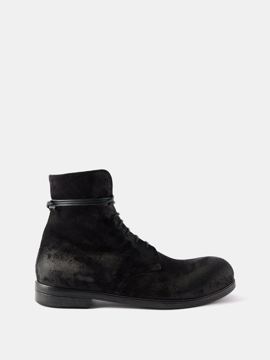 Black Zucca Zeppa suede lace-up ankle boots | Marsèll | MATCHES UK