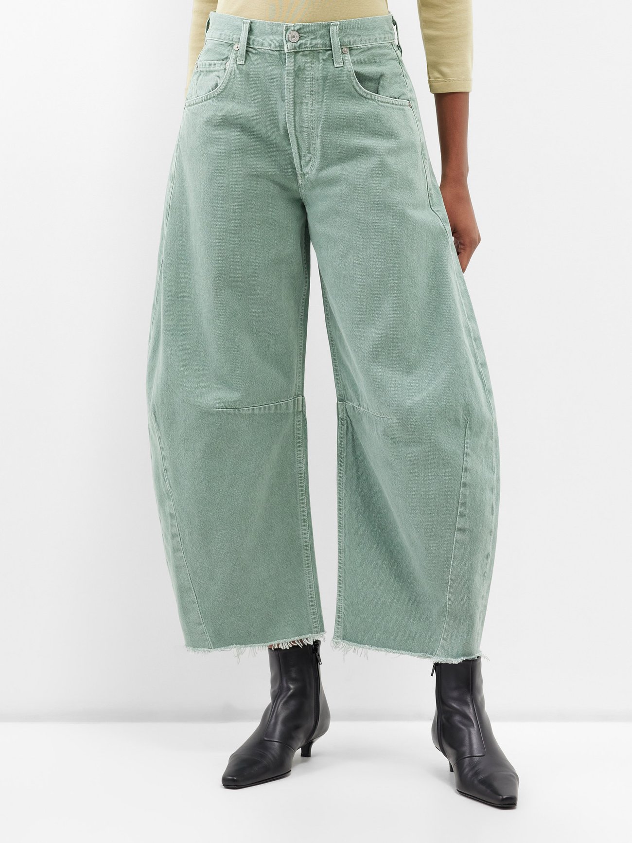 Green Horseshoe wide-leg jeans | Citizens of Humanity