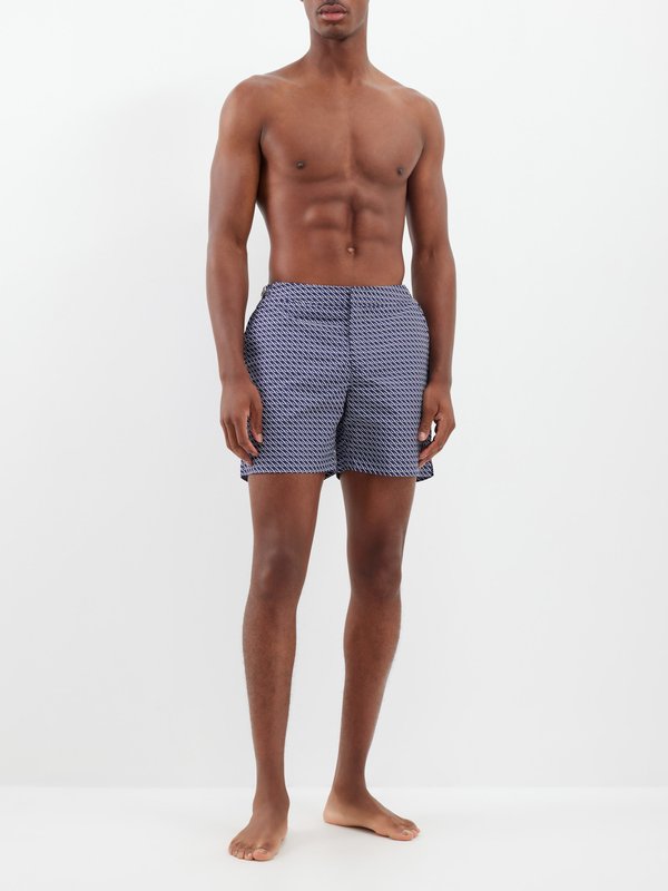 Orlebar Brown Bulldog geometric-print recycled-fibre swim shorts