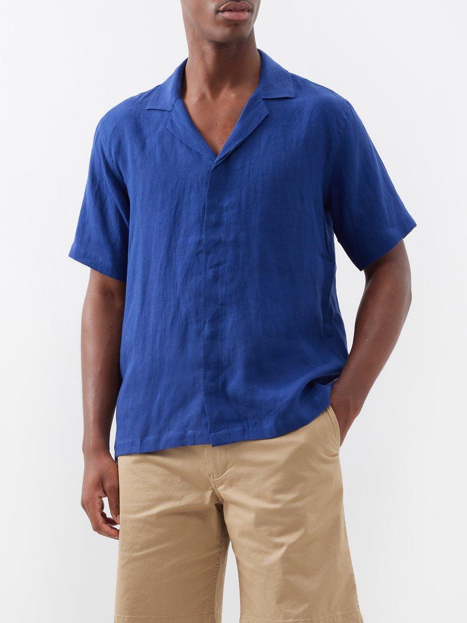 Orlebar Brown Chemise à manches courtes en lin Maitan