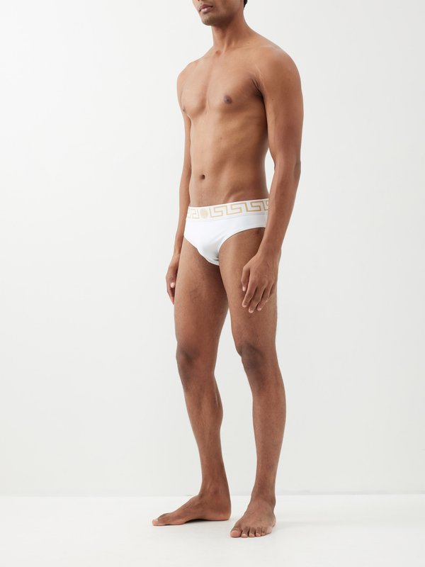 Versace Greca-waistband swim briefs