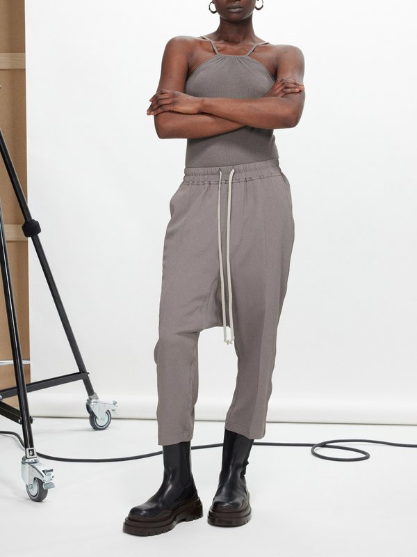 Rick Owens Cropped crepe trousers