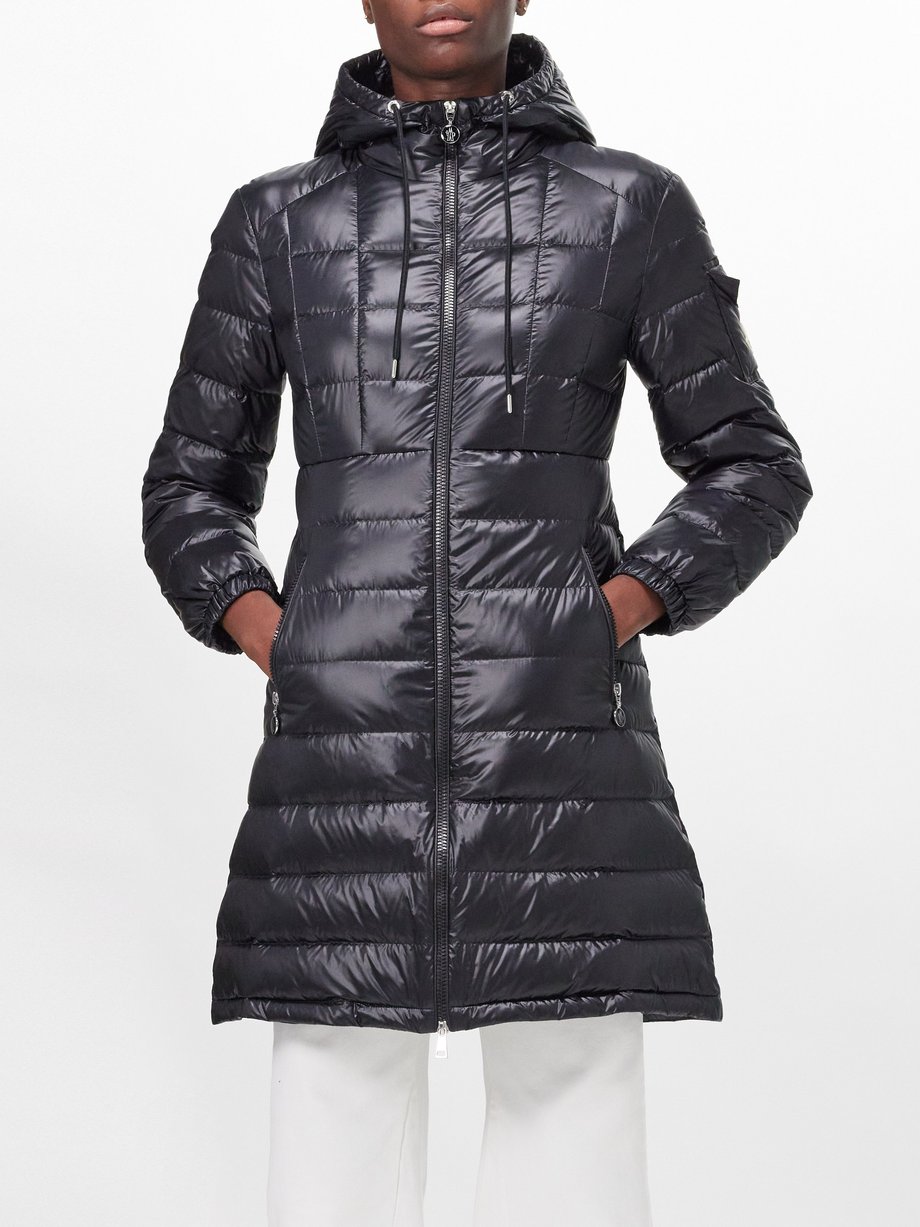 Black Amnitore hooded down parka | Moncler | MATCHES UK