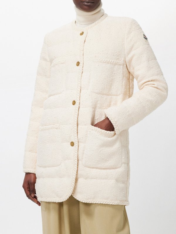 Moncler Epafo cotton-blend bouclé-tweed coat