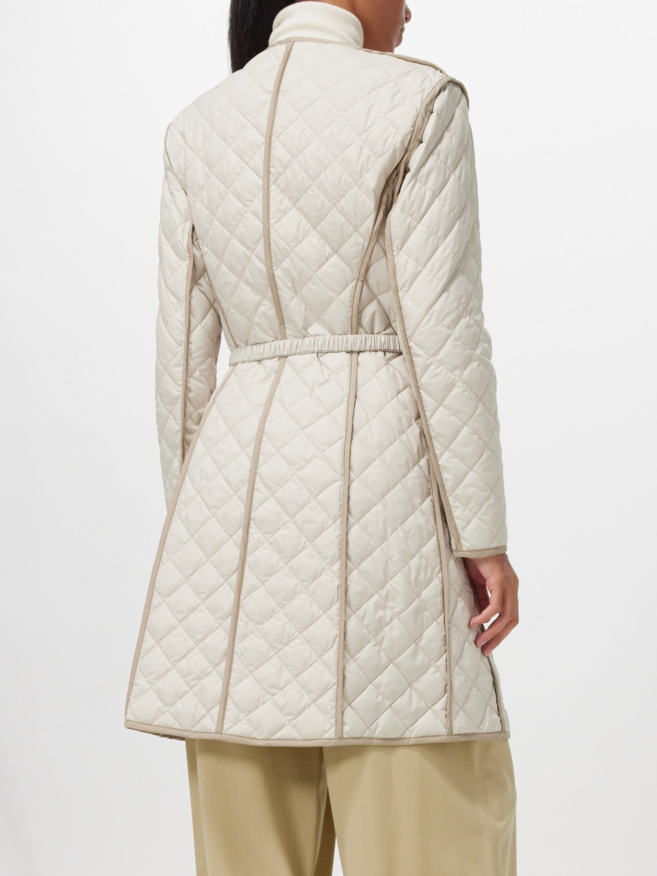 Atena double-breasted quilted down coat