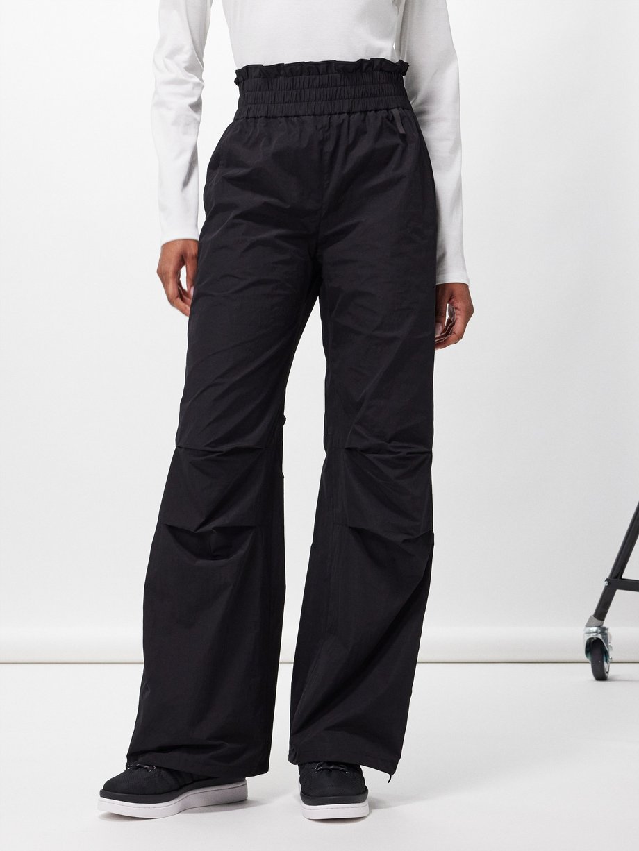 Moncler Ruffle-trim canvas trousers