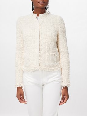 Moncler Quilted-back cotton-blend cardigan
